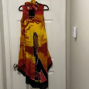 Vibrant Multicolor Sleeveless Dress or Tunic